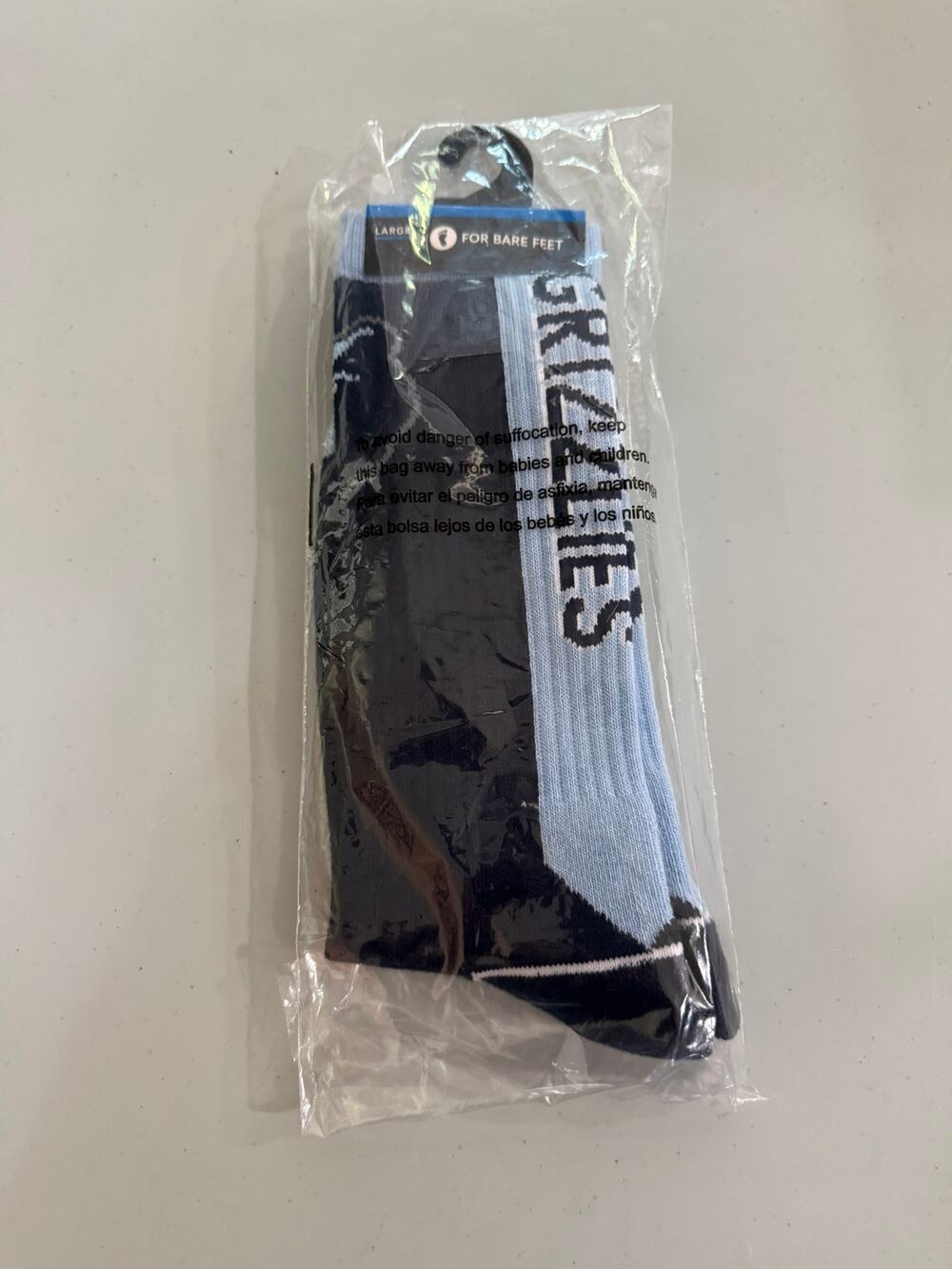 For Bare Feet NBA Men's Memphis Grizzlies Socks - Size Large